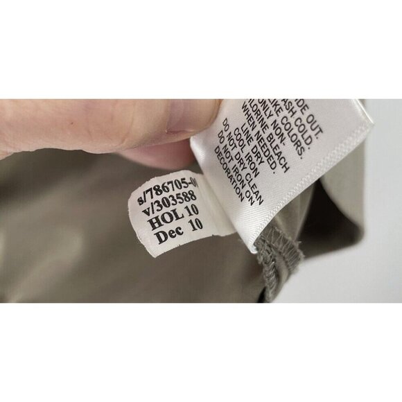 Banana‎ Republic Women’s Greenish Taupe Polyester Embellished Pullover Top Small - Picture 6 of 8